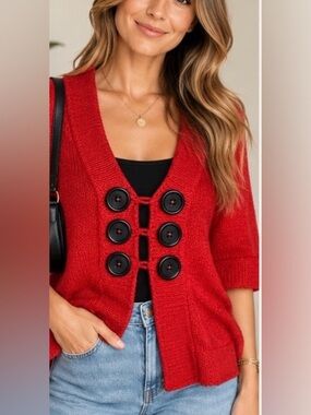 Cato Woman Acrylic‎ Cardigan Sweater